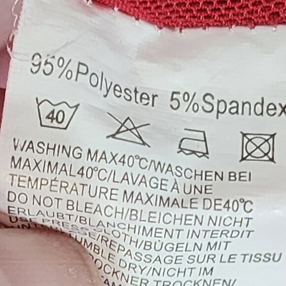 Avidlove Red Mesh Sheer High Neck SS Poly Span Crop Top with Built in Bra Size M - Picture 14 of 16